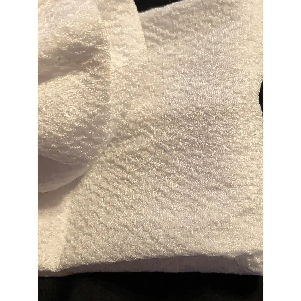 New White Infant Toddler Cloth Head Wrap Headband With Big Bow